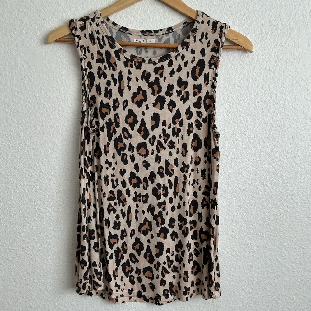 Maurices Animal Print Tank Top - Tan and Black